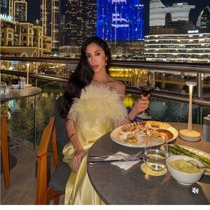 Spring🌺 NWT ZARA FEATHERED SATIN  DRESS S and L
🚨firm price